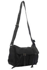 Prada Tessuto Black Flap Shoulder Bag 