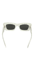 Prada White Marble Acetate Sunglasses 