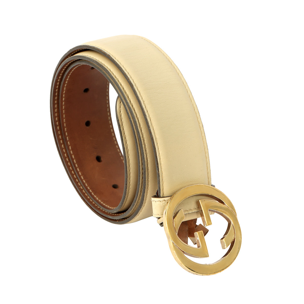 GUCCI GG 95 CM I 38 INCHESINTERLOCKING BUCKLE BELT 