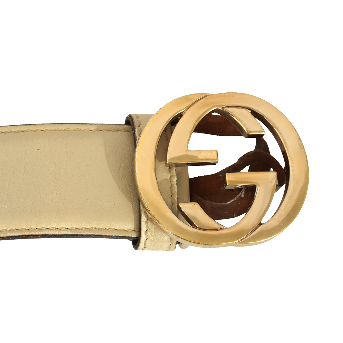 GUCCI GG 95 CM I 38 INCHESINTERLOCKING BUCKLE BELT 