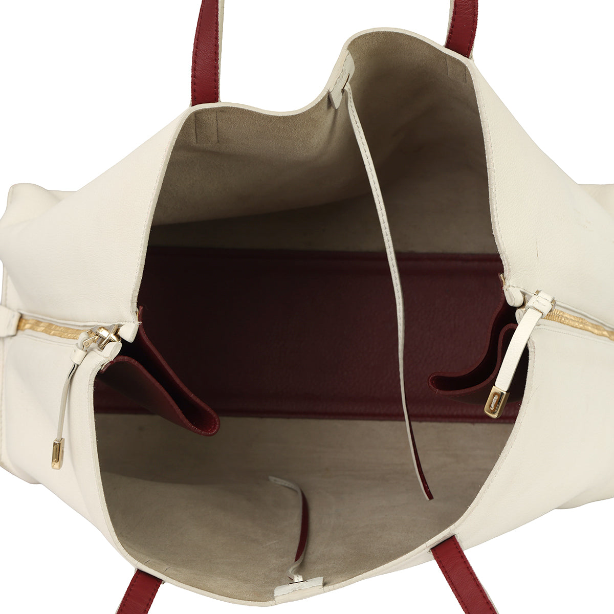SALVATORE FERRAGAMO JET SET LARGE WHITE TOTE BAG 