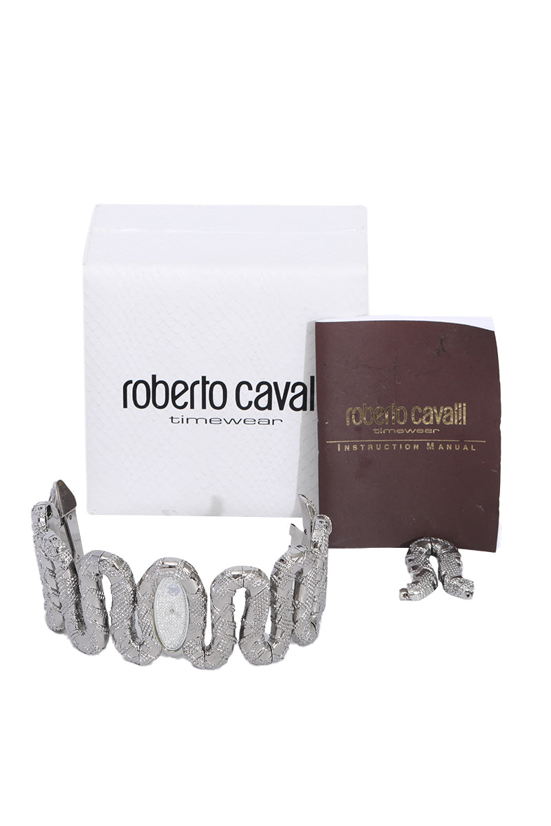 Roberto Cavalli Silver Stainless Steel Cleopatra Women'S Wristwatch 