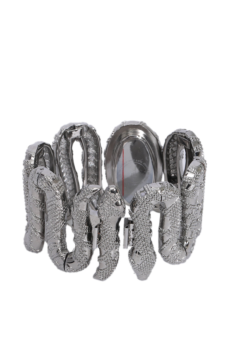 Roberto Cavalli Silver Stainless Steel Cleopatra Women'S Wristwatch 