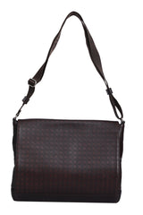 Salvatore Ferragamo Brown Leather Gancini Messenger Bag 