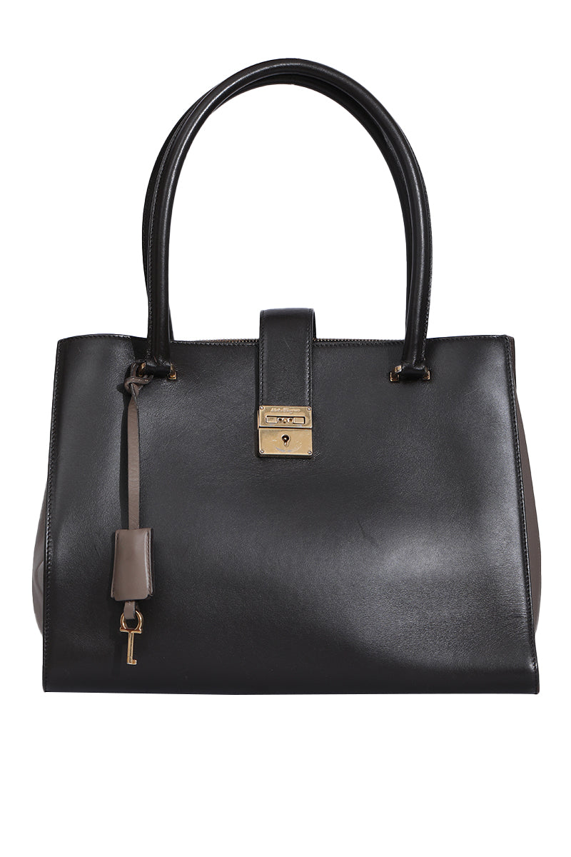 Salvatore Ferragamo Calfskin Ganchini Jules Satchel 