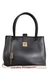 Salvatore Ferragamo Calfskin Ganchini Jules Satchel 
