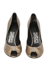 Salvatore Ferragamo EU 38 Metalic Heels 