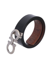 Salvatore Ferragamo Reversible Black/Brown Buckle Belt 