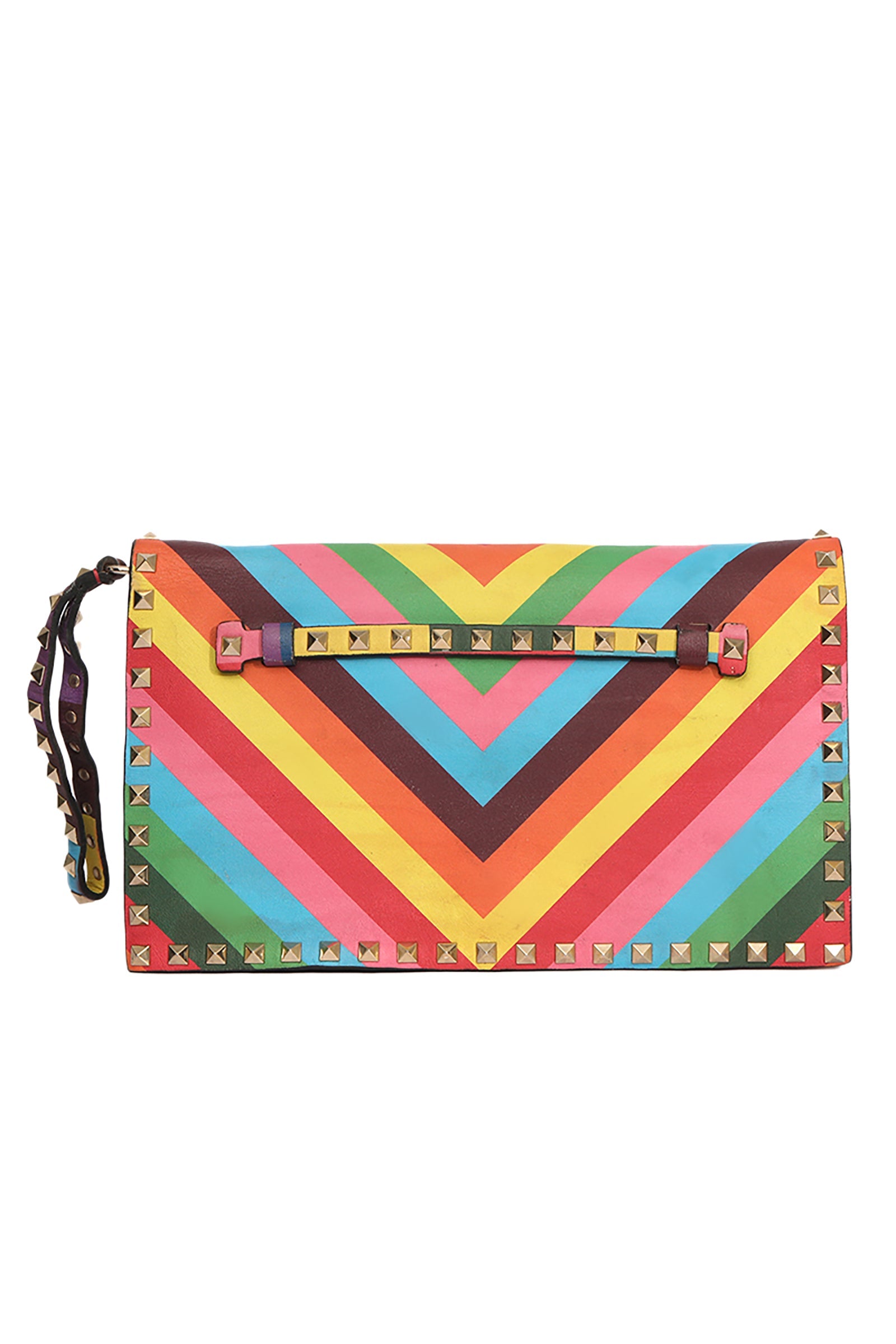 Valentino Garavanirockstud Multi Color Clutch 