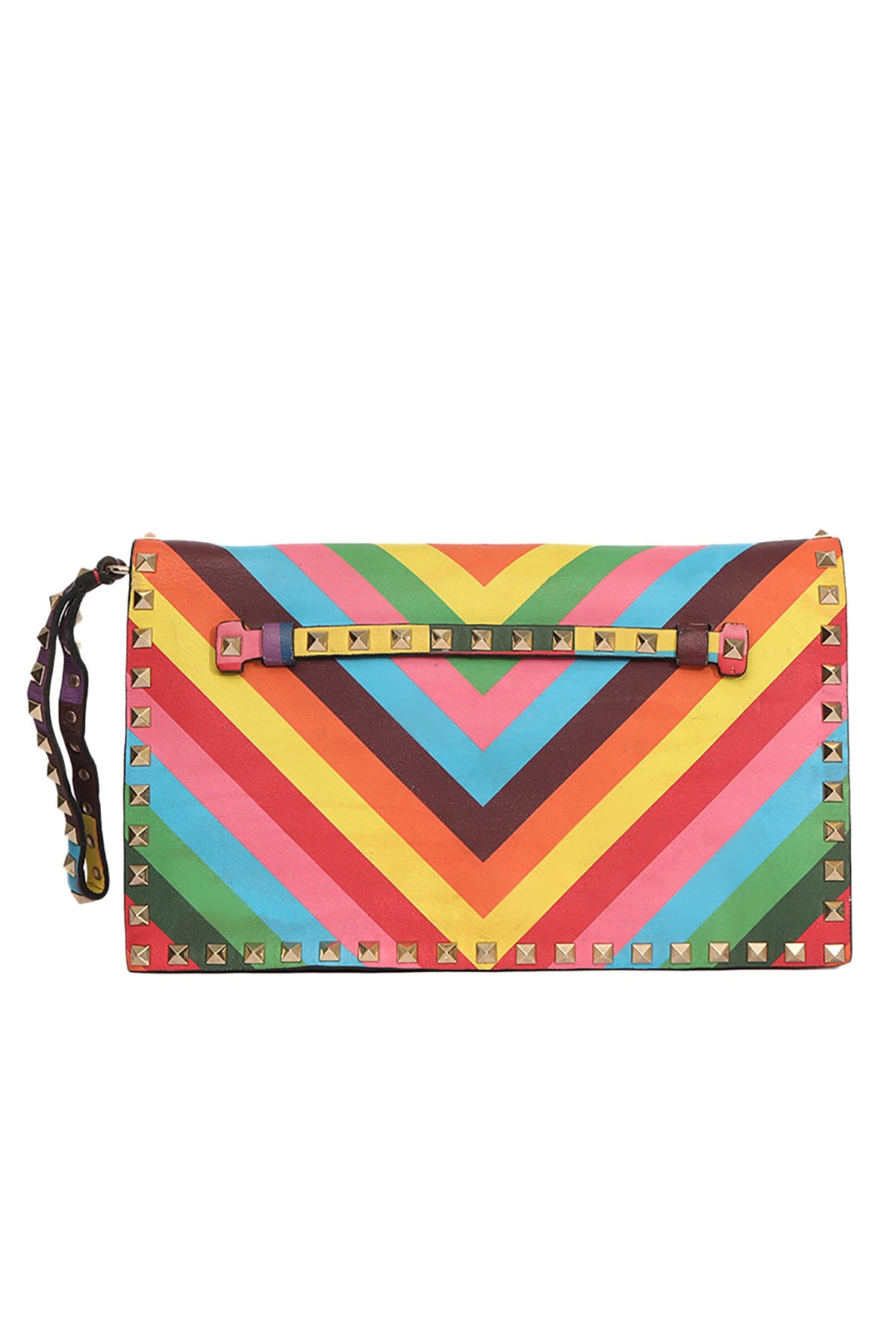 Valentino Garavanirockstud Multi Color Clutch 