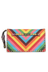 Valentino Garavanirockstud Multi Color Clutch 
