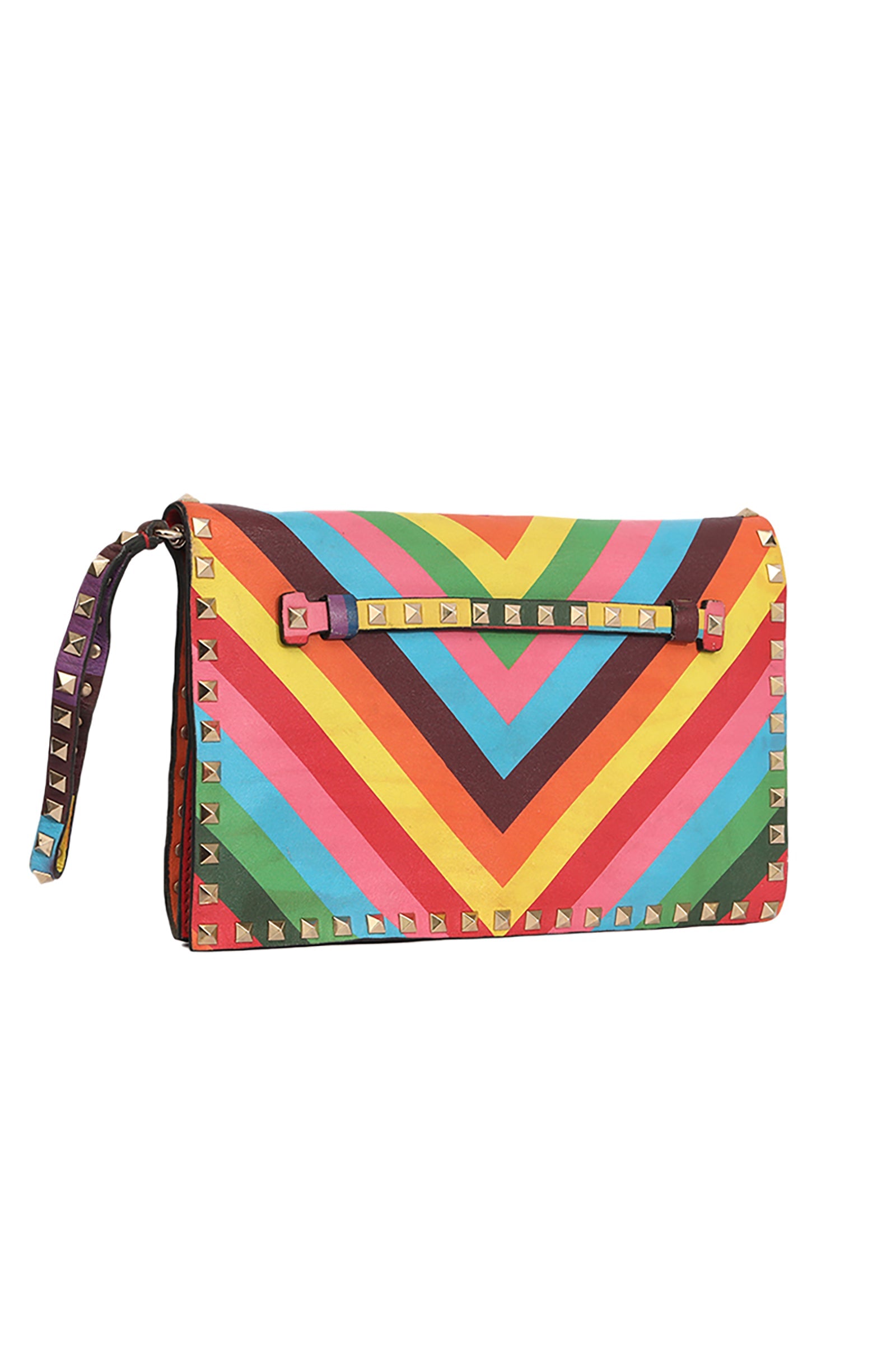 Valentino Garavanirockstud Multi Color Clutch 