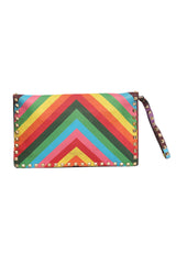 Valentino Garavanirockstud Multi Color Clutch 