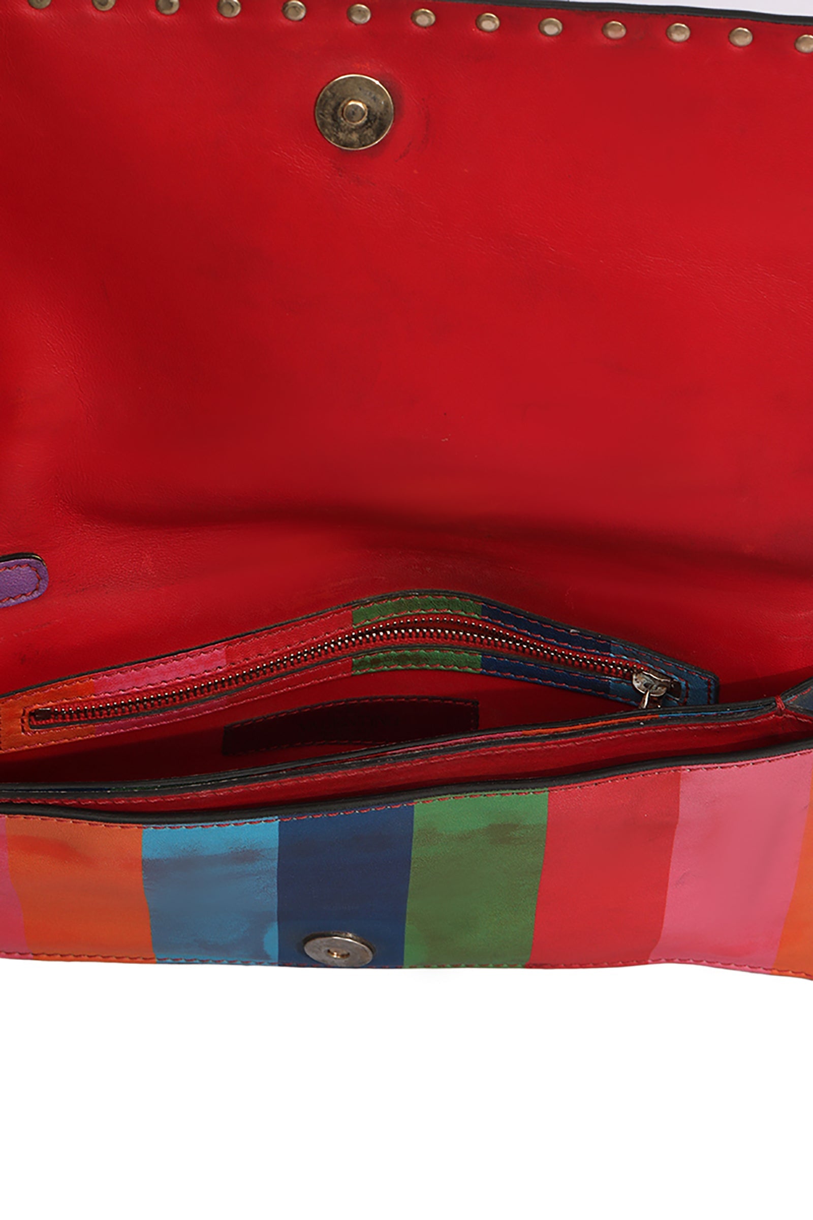 Valentino Garavanirockstud Multi Color Clutch 