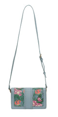 Mario Valentino Blue Floral Sling Bag 