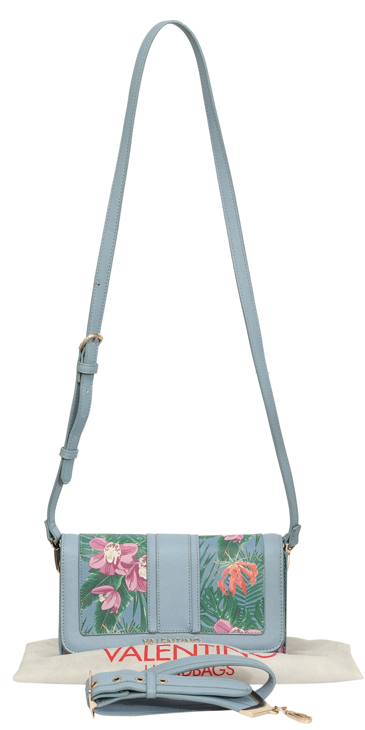 Mario Valentino Blue Floral Sling Bag 