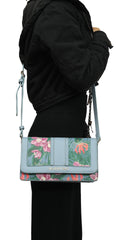 Mario Valentino Blue Floral Sling Bag 