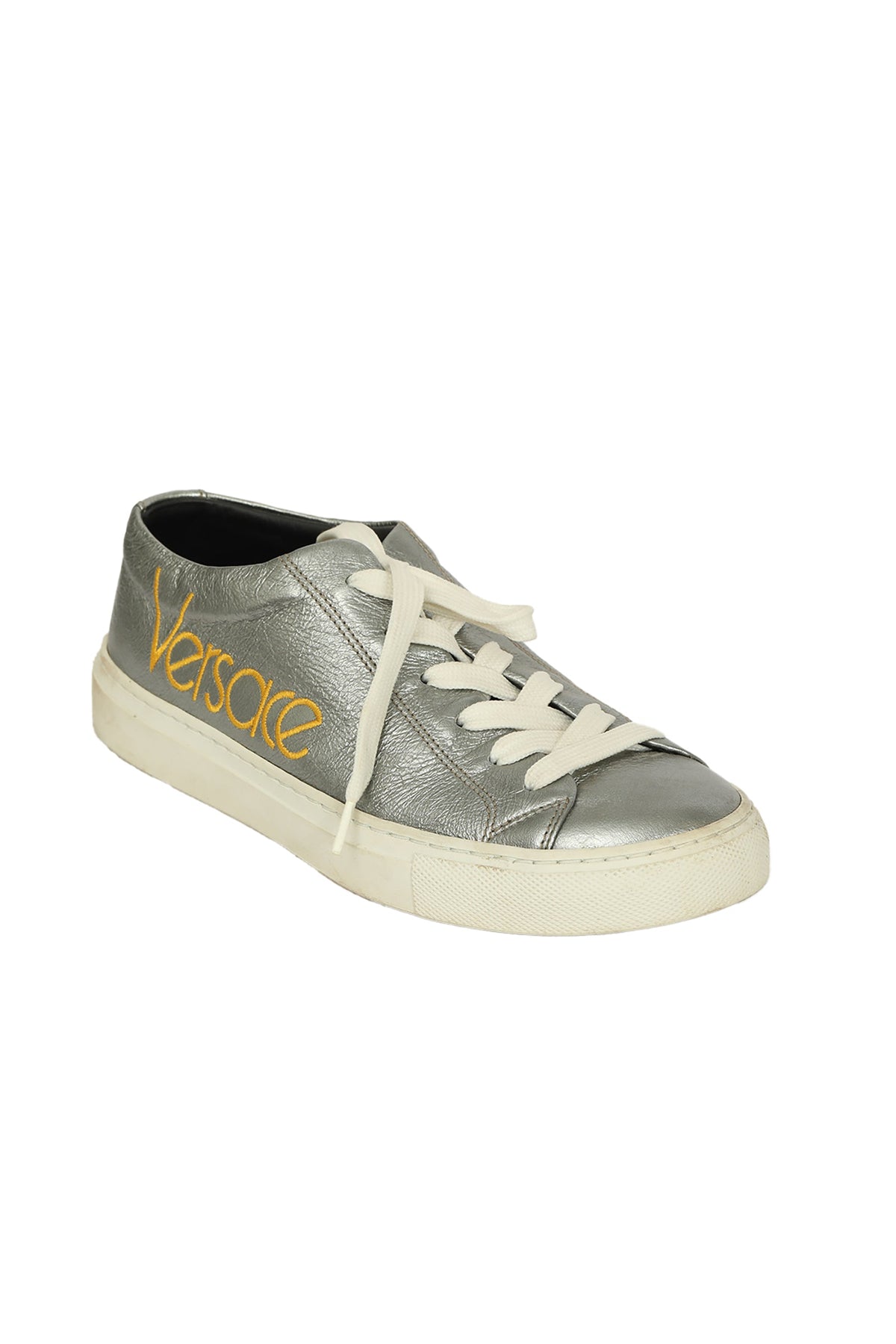 Versace EU 36 Silver Logo Sneakers 