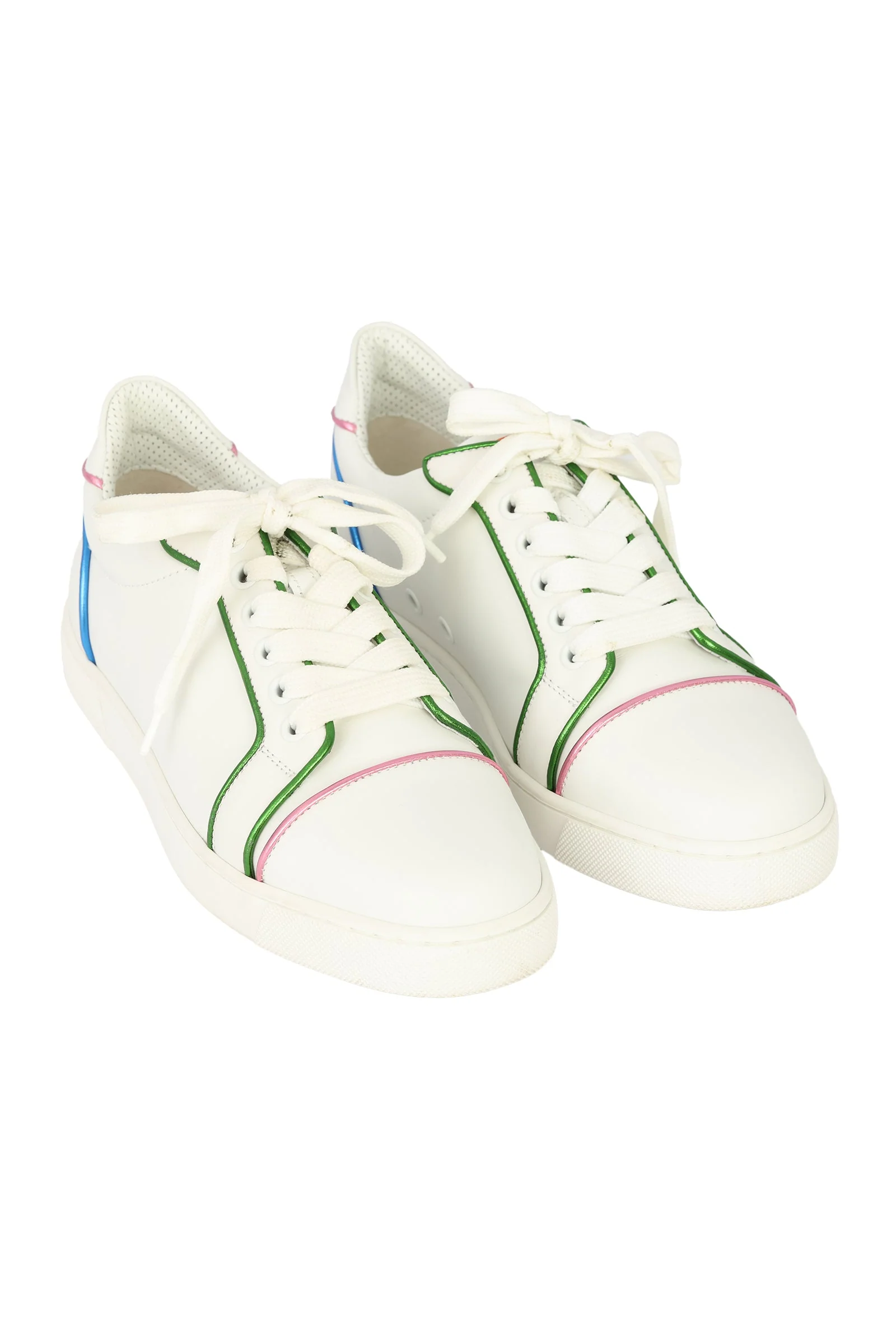 Christian Louboutin Size EU-36 White Vieira Orlato Leather Sneakers 