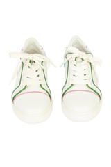 Christian Louboutin Size EU-36 White Vieira Orlato Leather Sneakers 