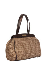 Aigner Brown Monogram Shoulder Bag