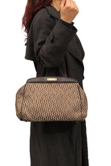 Aigner Brown Monogram Shoulder Bag