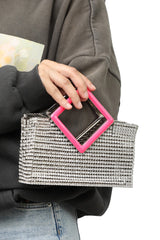 Lalingi Noora Crystal Pink/Silver Handbag