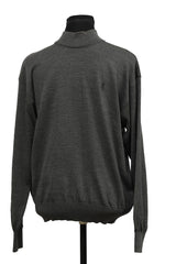 Yves Saint Laurent Size Large Gray Highneck Knitwear