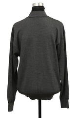 Yves Saint Laurent Size Large Gray Highneck Knitwear