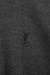 Yves Saint Laurent Size Large Gray Highneck Knitwear