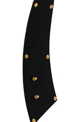 Yves Saint Laurent 80 Cm I 32 Inch Golden Plate Asymmetrical Belt