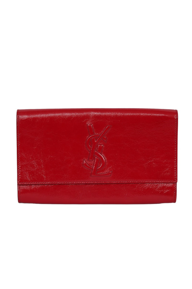 Yves Saint Laurent Red Patent Belle De Jour Clutch