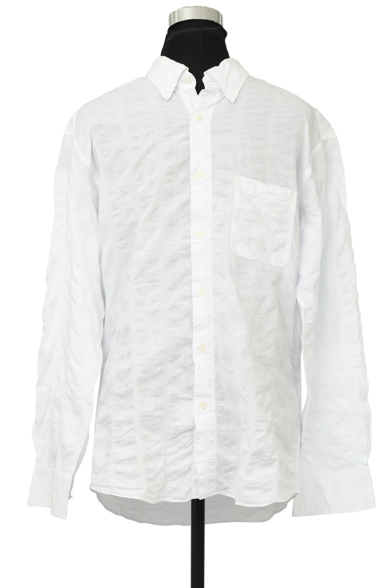 Givenchy Men'S Siz2 100 Wrinkled White Formal Shirt