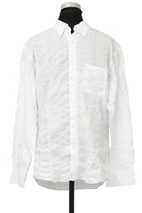 Givenchy Men'S Siz2 100 Wrinkled White Formal Shirt