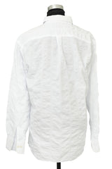 Givenchy Men'S Siz2 100 Wrinkled White Formal Shirt
