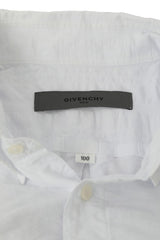 Givenchy Men'S Siz2 100 Wrinkled White Formal Shirt