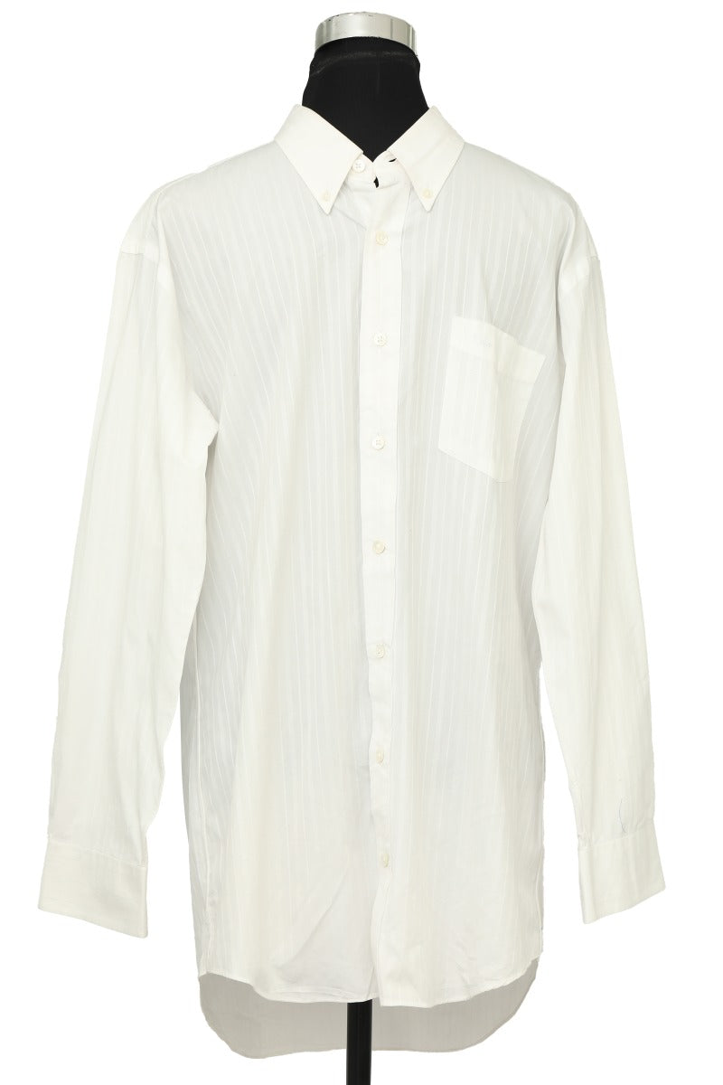 Christian Dior Size L White Stripped Formal Mens Shirt