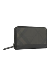 Burberry Check Zip Around Wallet