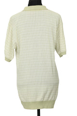 Yves Saint Laurent Size 105 Pastel Green Checkered Polo T- Shirt