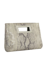 Michael Kors Snake Print Embossed Clutch