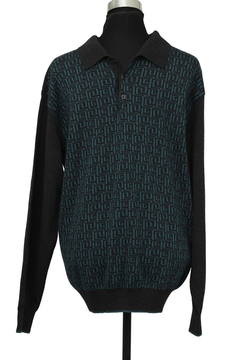 givenchy-size-105-men-s-blue-grey-polo-monogram-knitwear