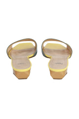 Fendi EU 41 Green Patent Leather Sandals