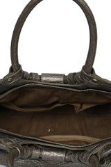 Salvatore Ferragamo Silver Metallic Hobo Shoulder Bag