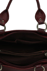 Balenciaga Maroon Bb Logo Leather Shoulder Bag