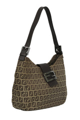 Fendi Bora Hobo Media Zucca Monogram Shoulder Bag