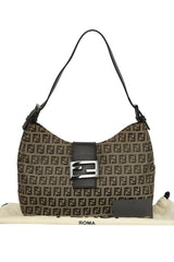 Fendi Bora Hobo Media Zucca Monogram Shoulder Bag