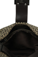 Fendi Bora Hobo Media Zucca Monogram Shoulder Bag