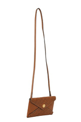 See By Chole Brown Monogram Embossed Wallet On Chain