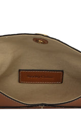 See By Chole Brown Monogram Embossed Wallet On Chain