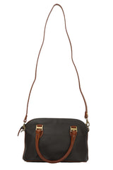 Mario Valentino Brown/Tan Leather Top Handle Bag